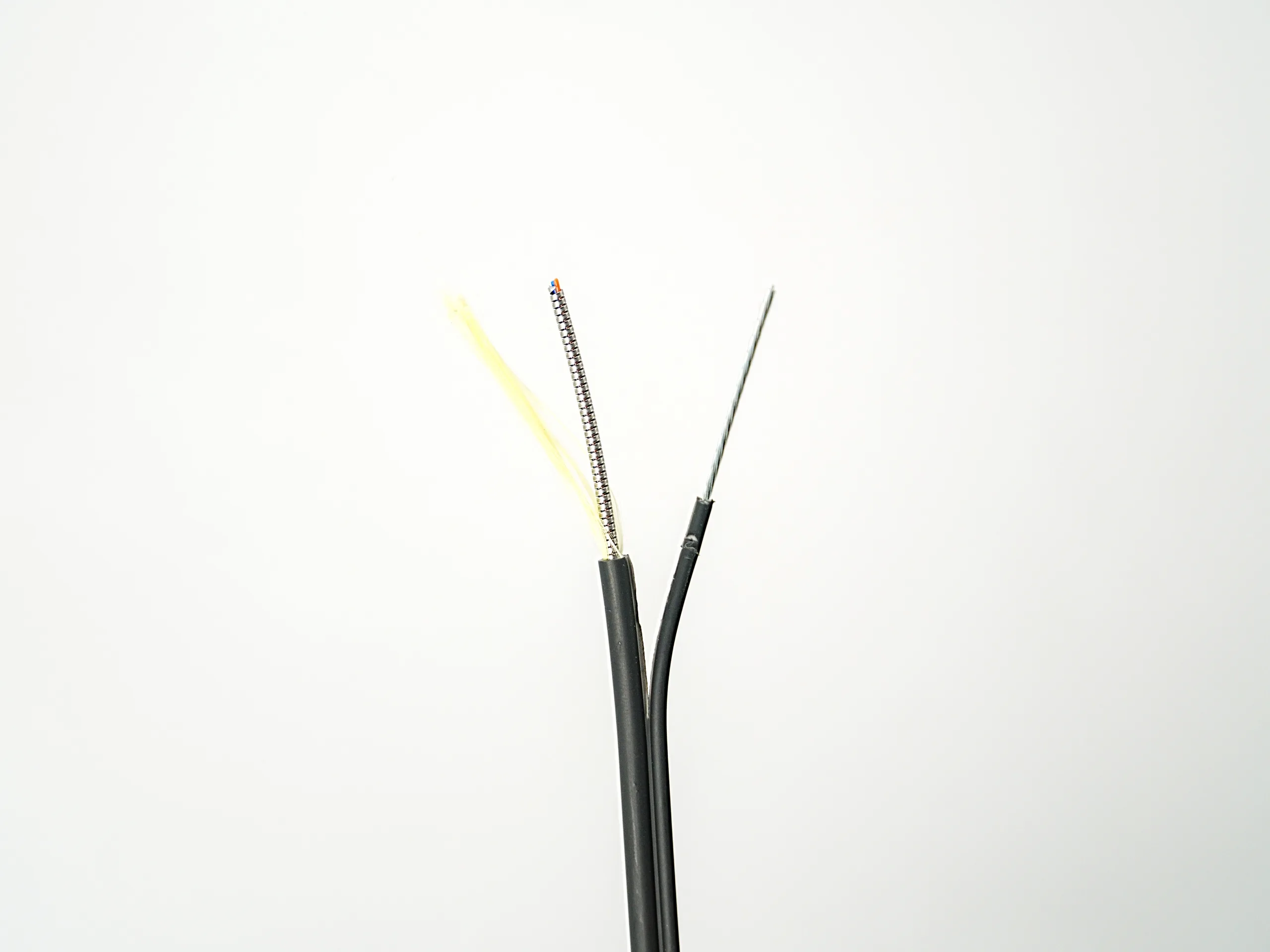 Fig8 Self-supporting Round Armored Optic Fiber Drop Cable GJYRKC8H-(1-4)C