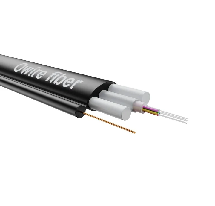 FTTx Flat Drop Flexible Fiber Optic Cable for the Last Link direct buried, conduit Underground or self-supporting aerial