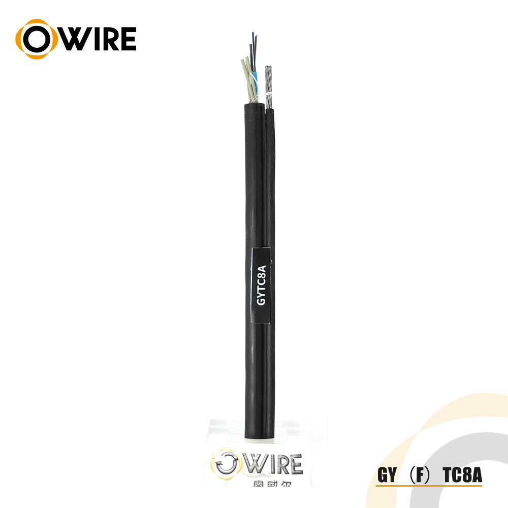 1-24 Core figure PSP/APL armored anti rodent fig 8 outdoor Aerial overhead handing messenger fiber optic cable GYXTC8S manufacturer