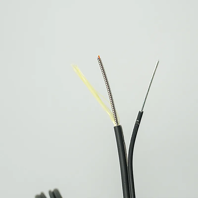 Rajah Rajah 8 Wayar Keluli Berperisai Penampan Ketat Messeger Gantung Kabel Gentian Optik Overhed Mod Tunggal Multimode