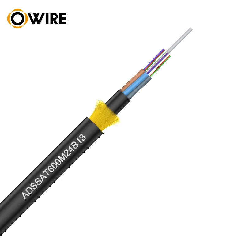 ADSS dual double jacket sheath aramid yarn All Dielectric Self-Supporting Optical Fiber Cable 2-288 core Manufacturer