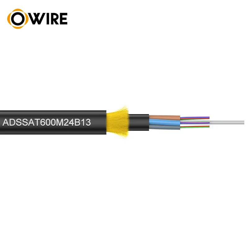 ADSS dual double jacket sheath aramid yarn All Dielectric Self-Supporting Optical Fiber Cable 2-288 core Manufacturer