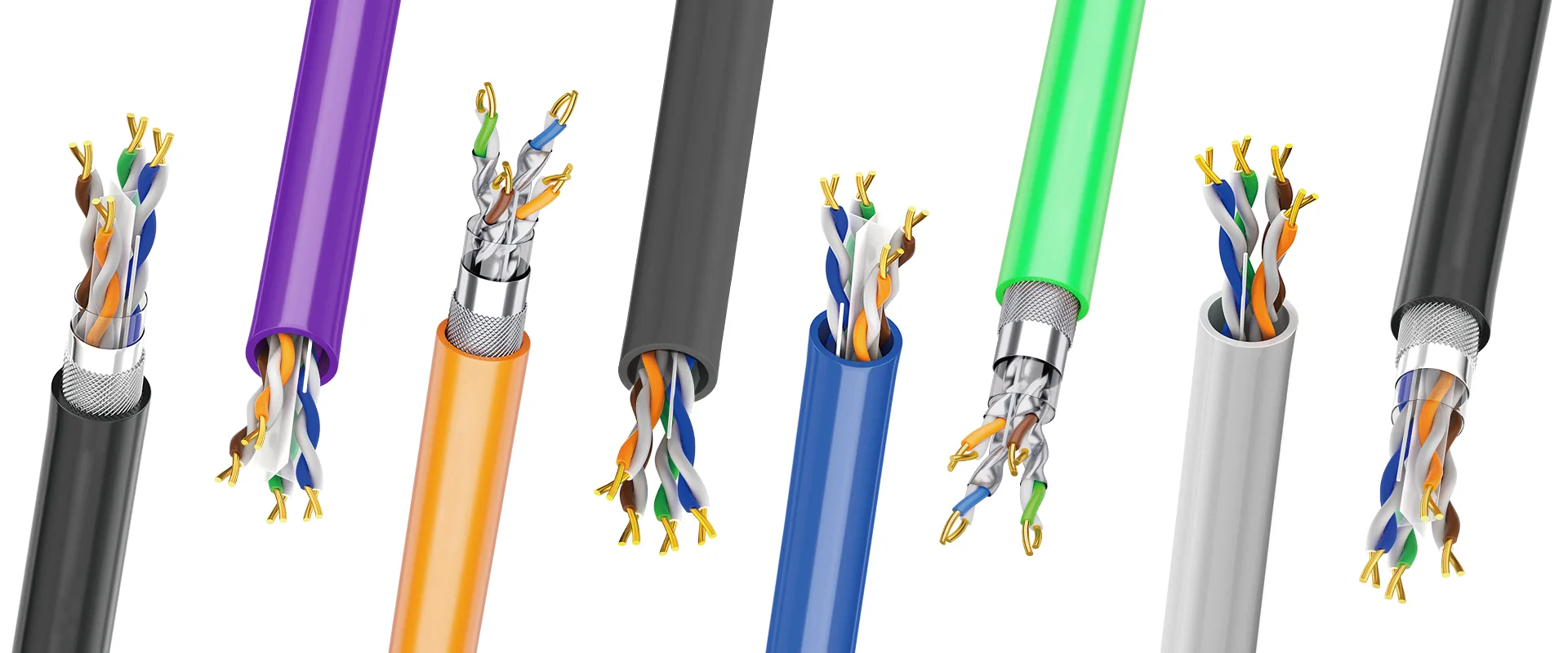 Network Ethernet Lan cat 5, Cat 5e, cat 6, cat 6a, cat 7, cat 8, cat 9 Cables manufacturer
