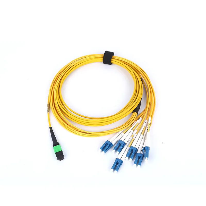 12 Core MPO – LC Single Mode G657A OFNR Jacketed Fiber Optic Patch Cord
