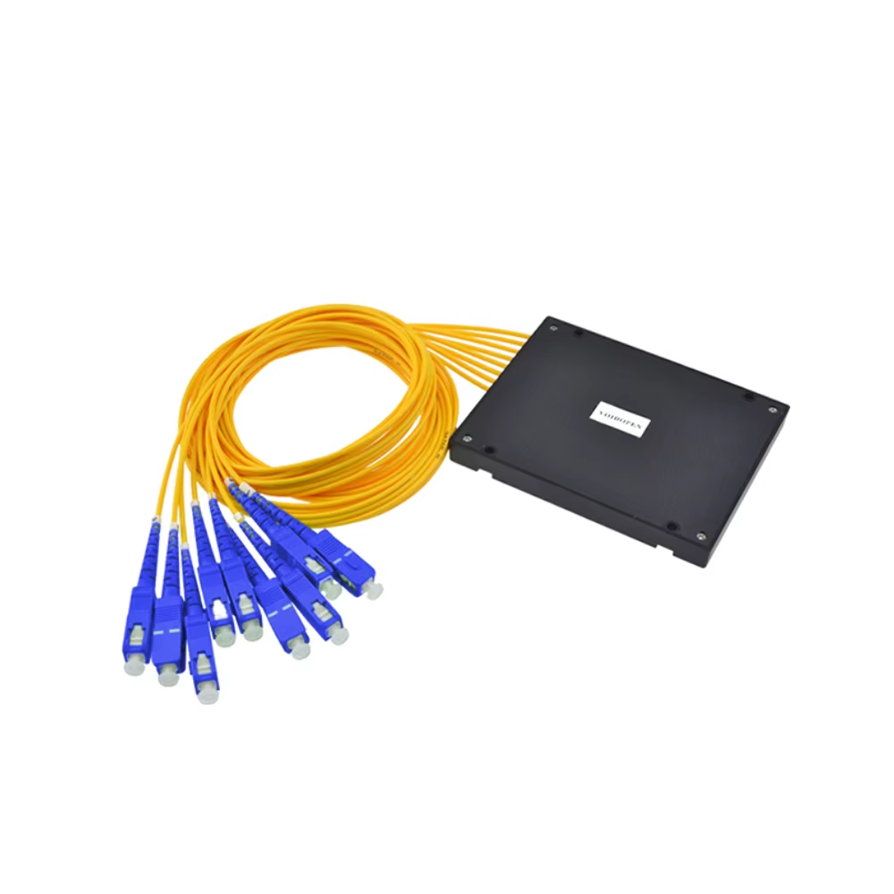 1×2, 1×4, 1×8, 1×16, 1X32, 1X64 SC/APC Connector Optical Fiber PLC Splitter