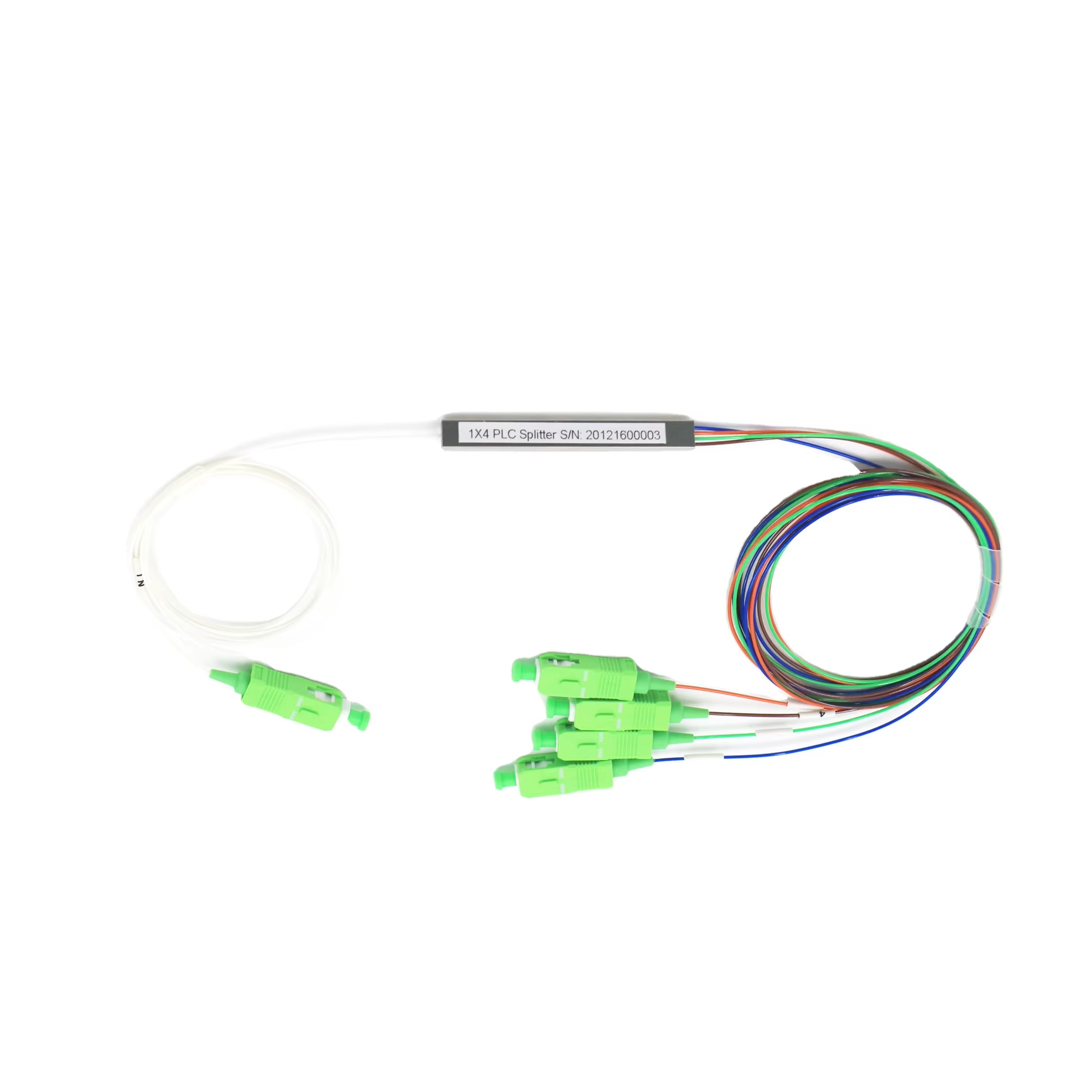 1*4 / 1*8 / 1*16 / 1*32 Way Single-mode Wavelength 1260~1650 Steel Tube Type PLC Fiber Optic Splitters