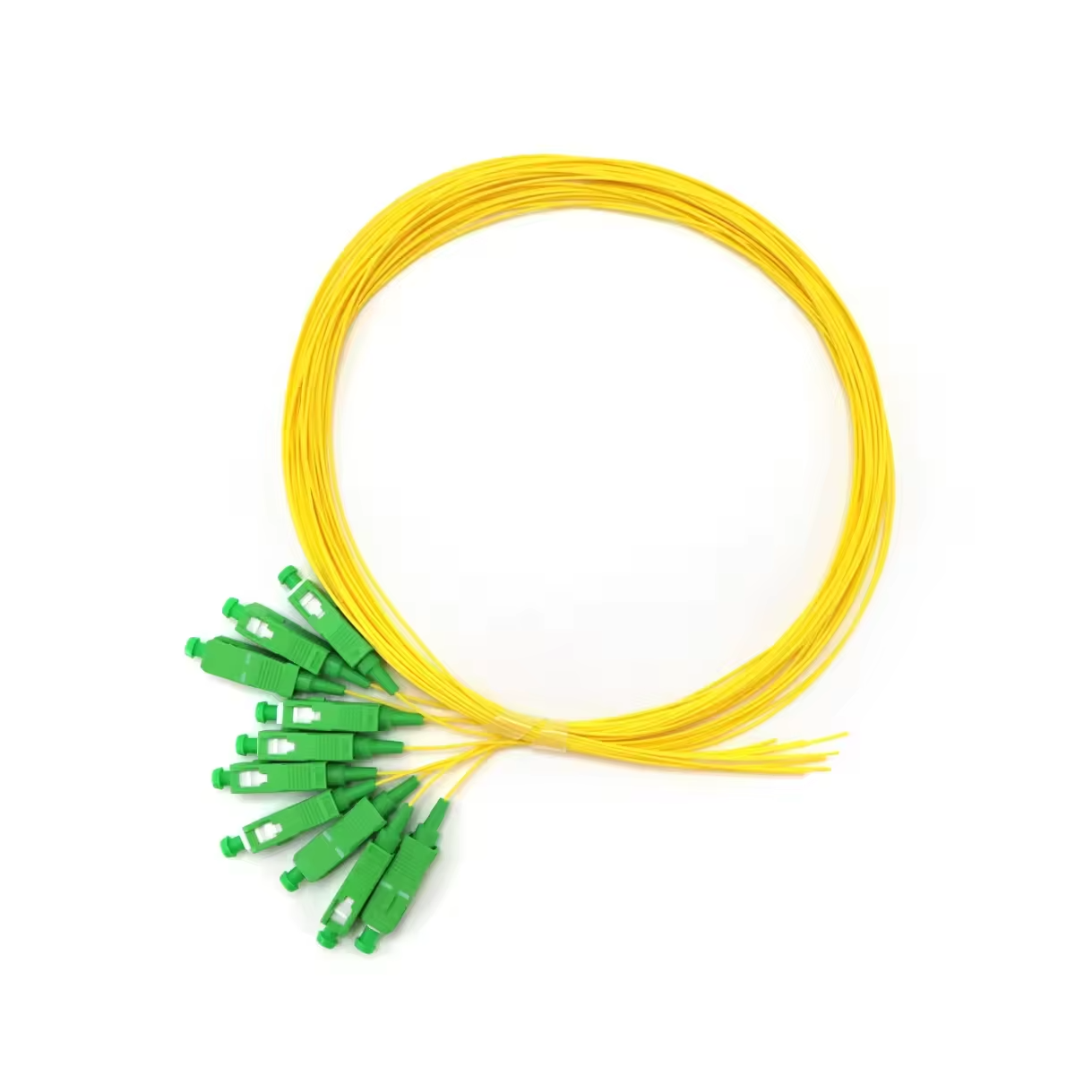 10 Connector SC /APC Single Mode PVC / LSZH Fiber Optic Pigtails