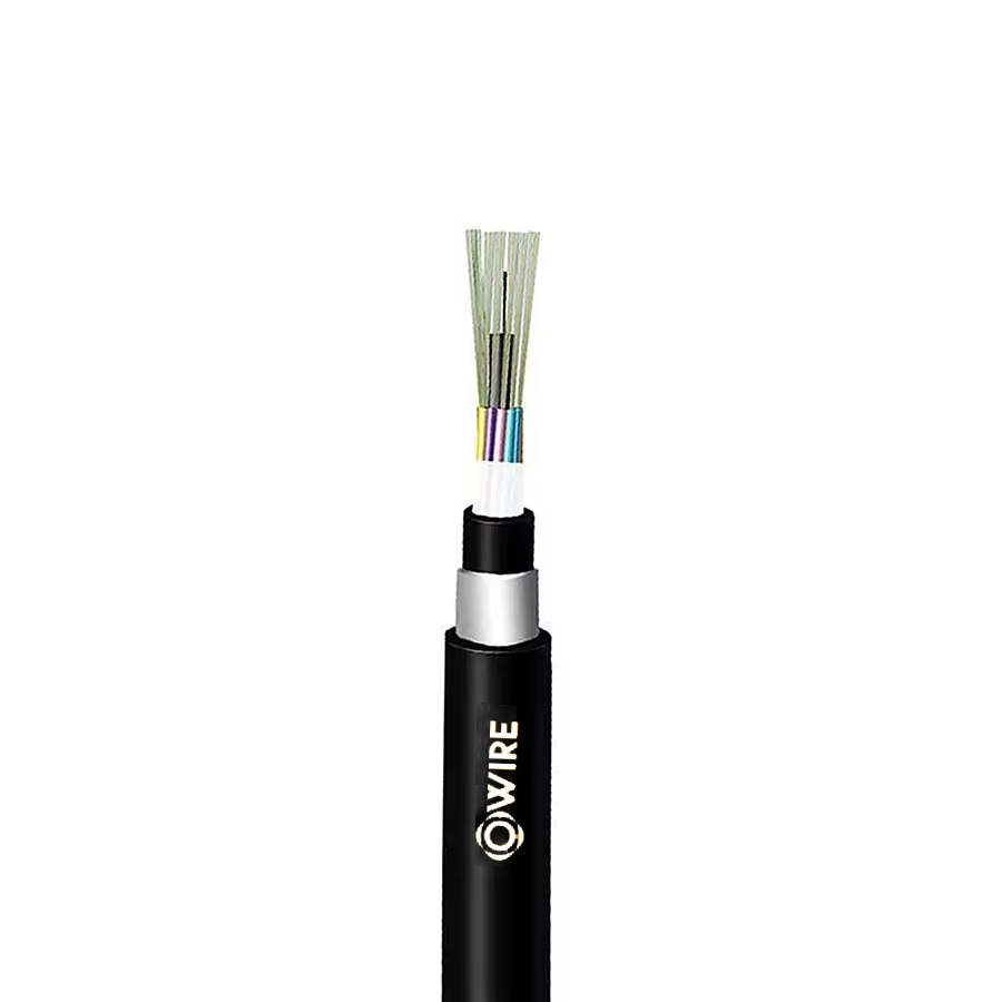 2-144 core All Dielectric Non Metallic Armored Anti rodent Glass Yarn Fiber Optic Cable