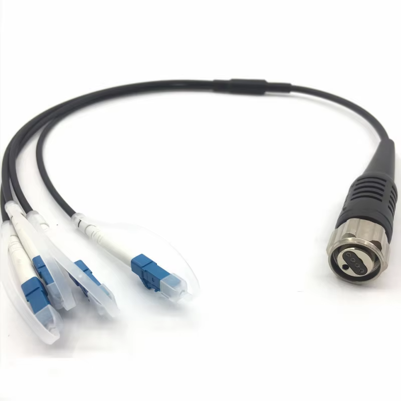 ODC To 4xLC G657A1 5.0mm LSZH Outdoor Armored ODC Fiber Optic Patch Cord Cable