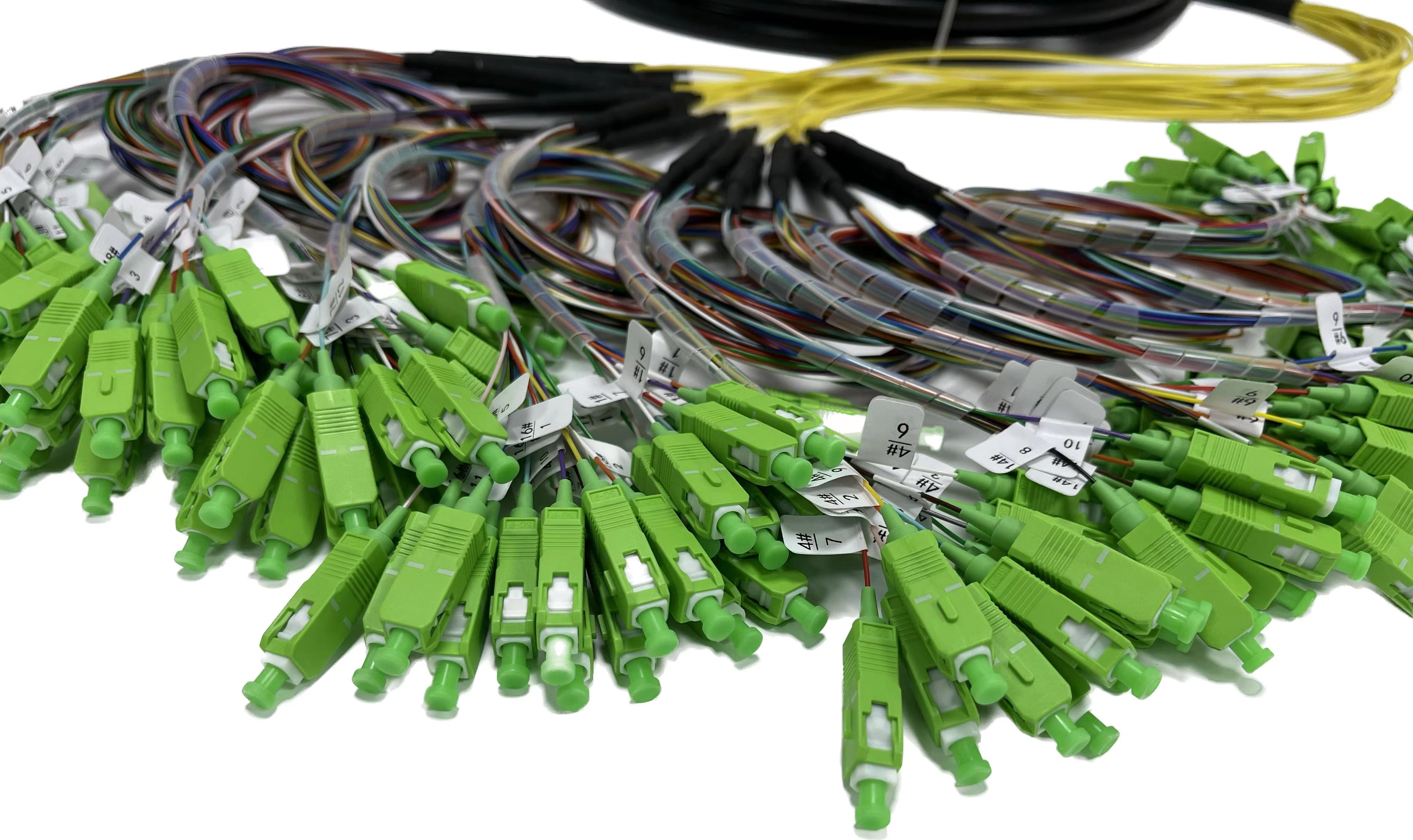 SC connector 216 core fibers outdoor fiber optic pigtail