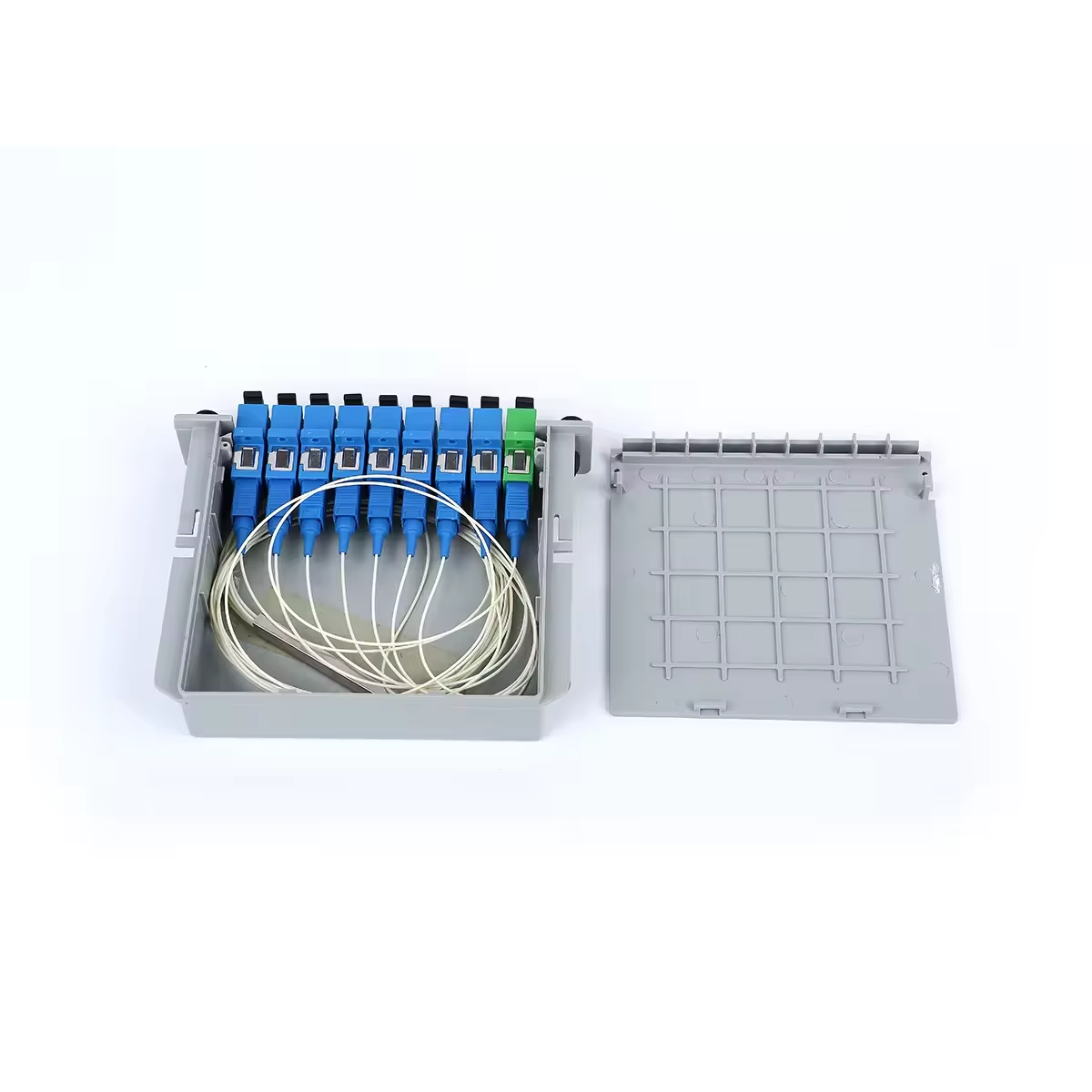 FTTH Cassette Type 1 x 8 PLC Splitter with SC / UPC Fiber Optic Splitter