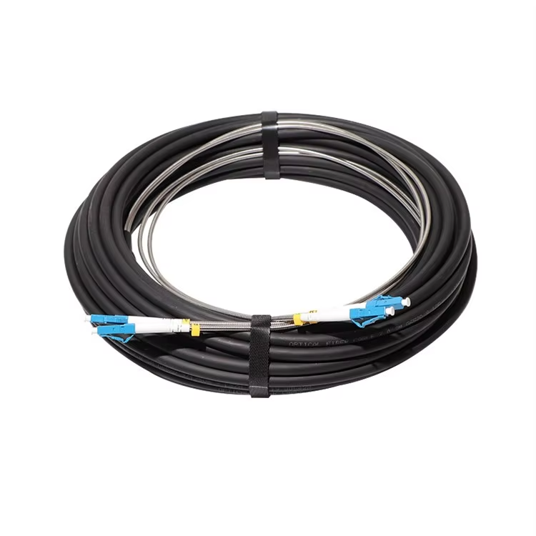 Armoured Outdoor Patch cord 2 Cores LC To LC Singlemode G657A2 550m Fiber Patch Cord