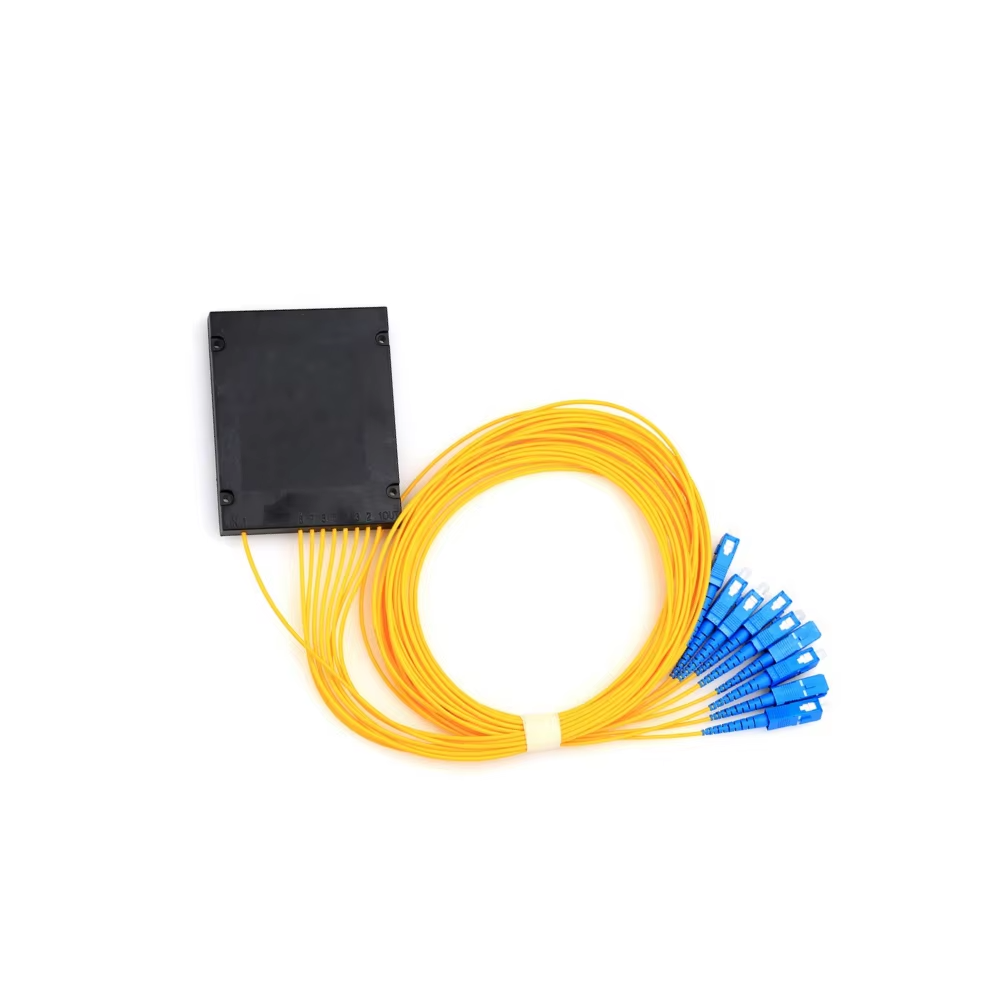 1×2, 1×4, 1×8, 1×16, 1X32, 1X64 SC/APC Connector Optical Fiber PLC Splitter
