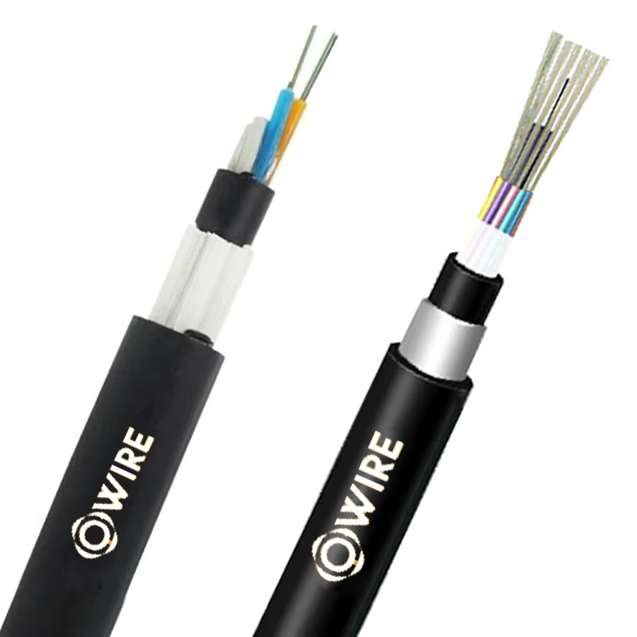 2-144 core All Dielectric Non Metallic Armored Anti rodent Glass Yarn Fiber Optic Cable