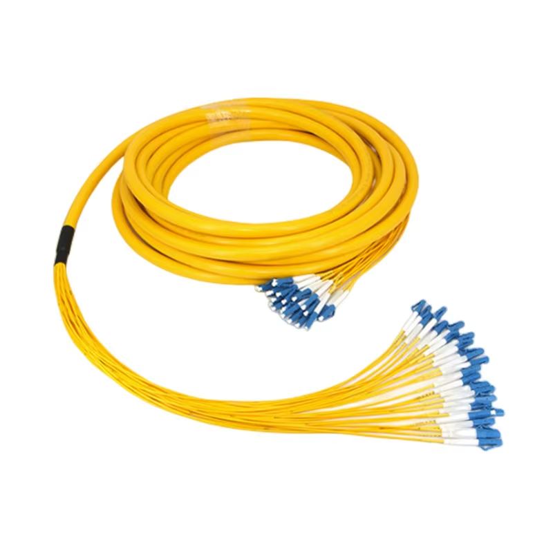 24 Fibres SM Indoor SC, LC, FC, ST Pre terminated Fiber Optic Breakout Unit Cable