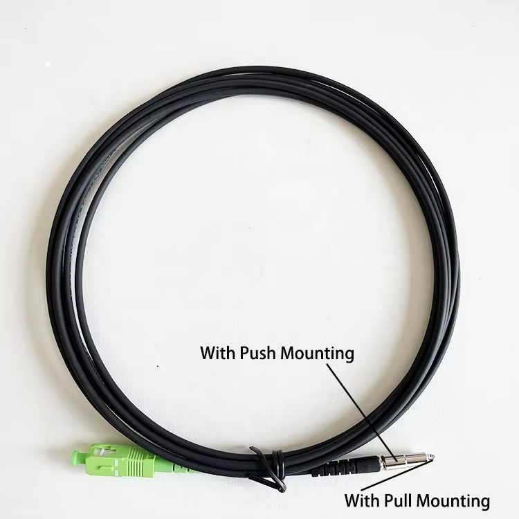 SC/APC Single Mode 3.0mm Through Wall Fiber Optic Patch Cord