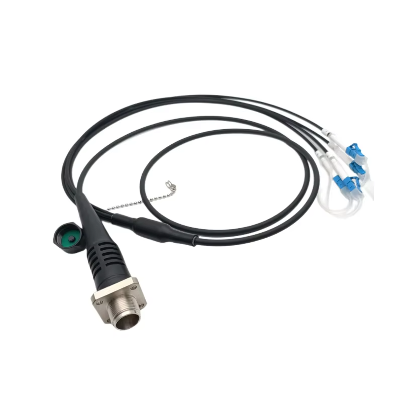ODC To 4xLC G657A1 5.0mm LSZH Outdoor Armored ODC Fiber Optic Patch Cord Cable