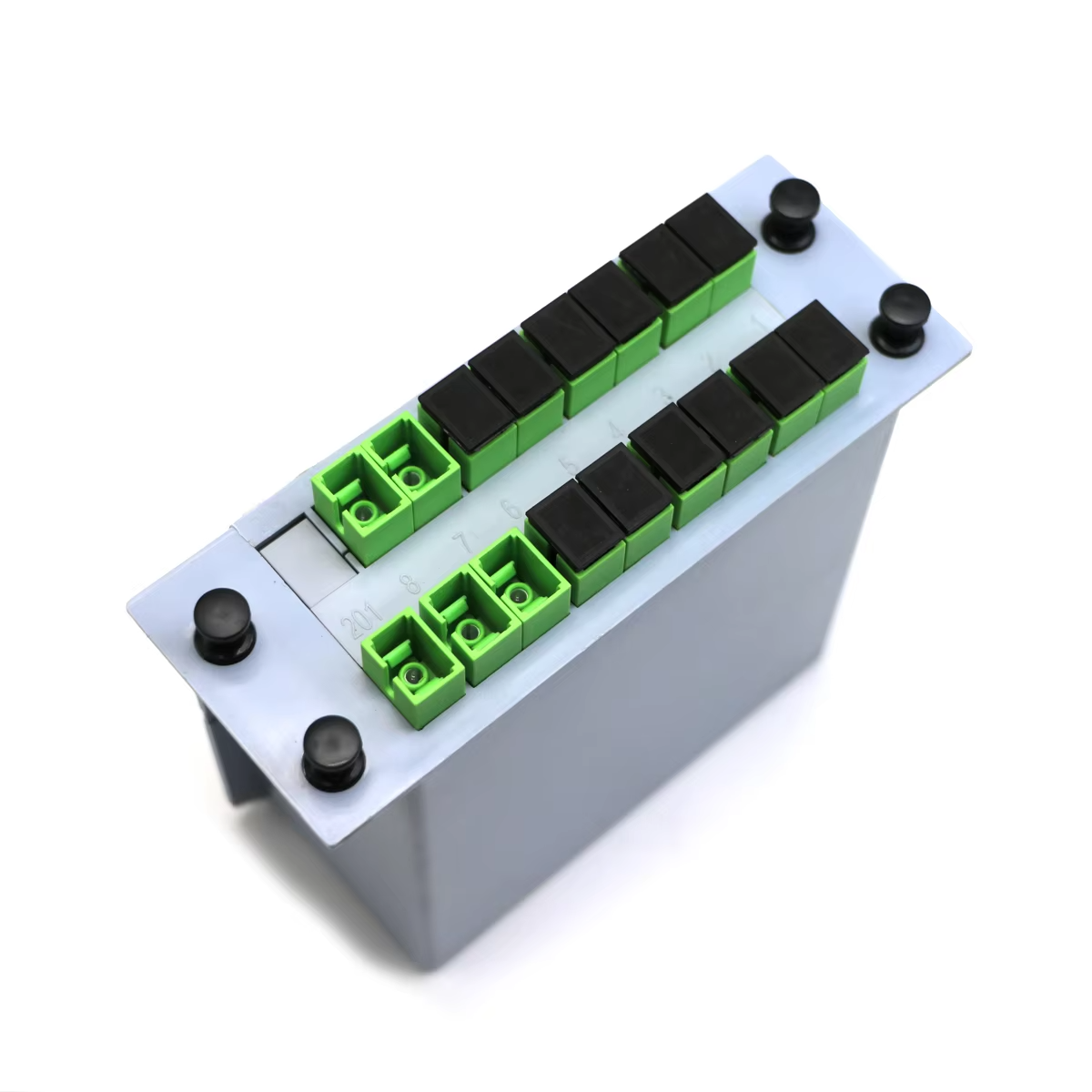 1 x 8 1 x 16 1 x 32 LC SC UPC APC Cassette Type ABS Box Insert PLC Fiber Optic Splitter