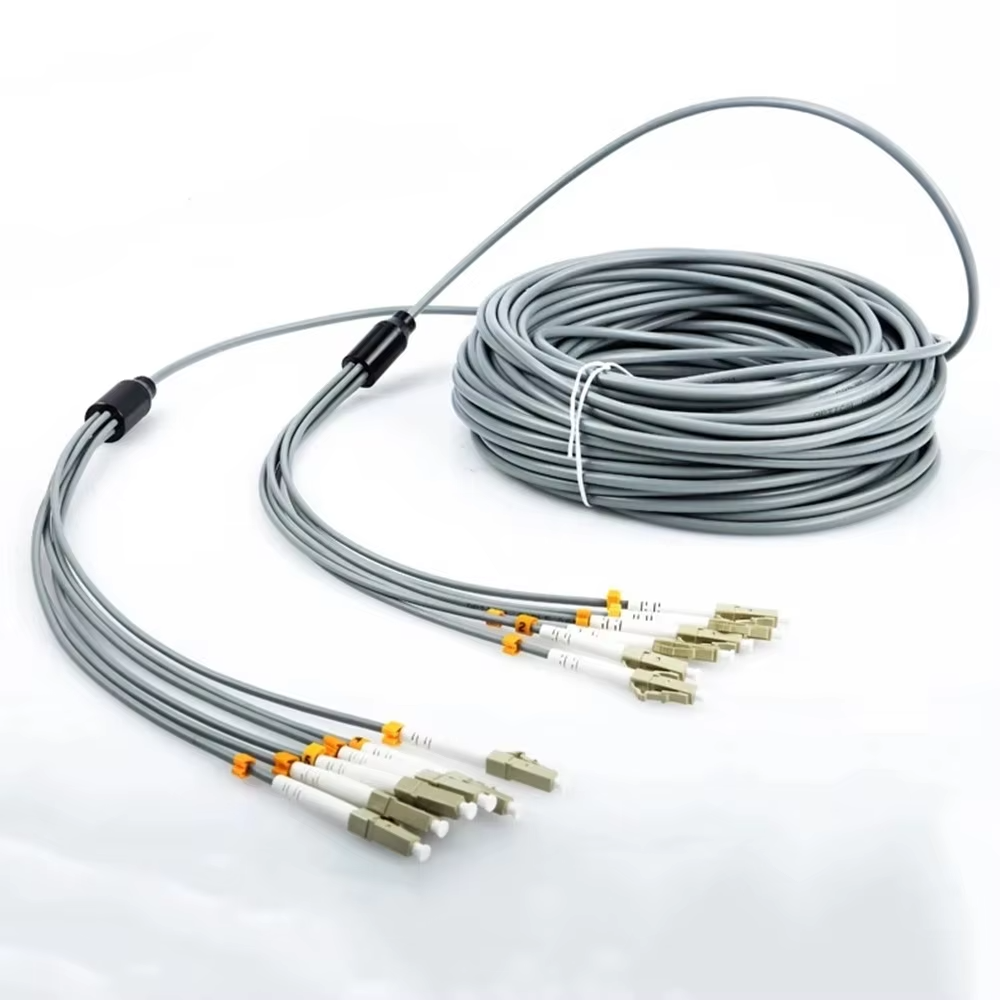 Armored Patch Cord 2 core to12 Core  62.5/125  LC To LC jumper Fiber Optic Cable