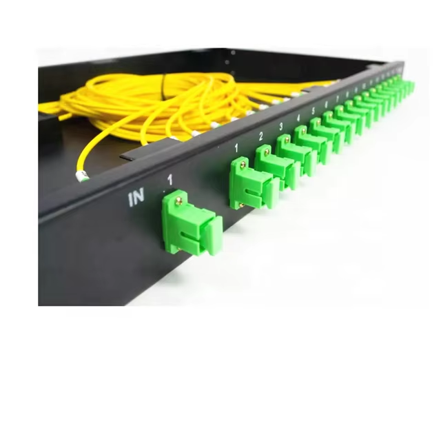 1X16 Way Rack Mount Fiber Optical Splitter PLC Splitter With SC APC Connector
