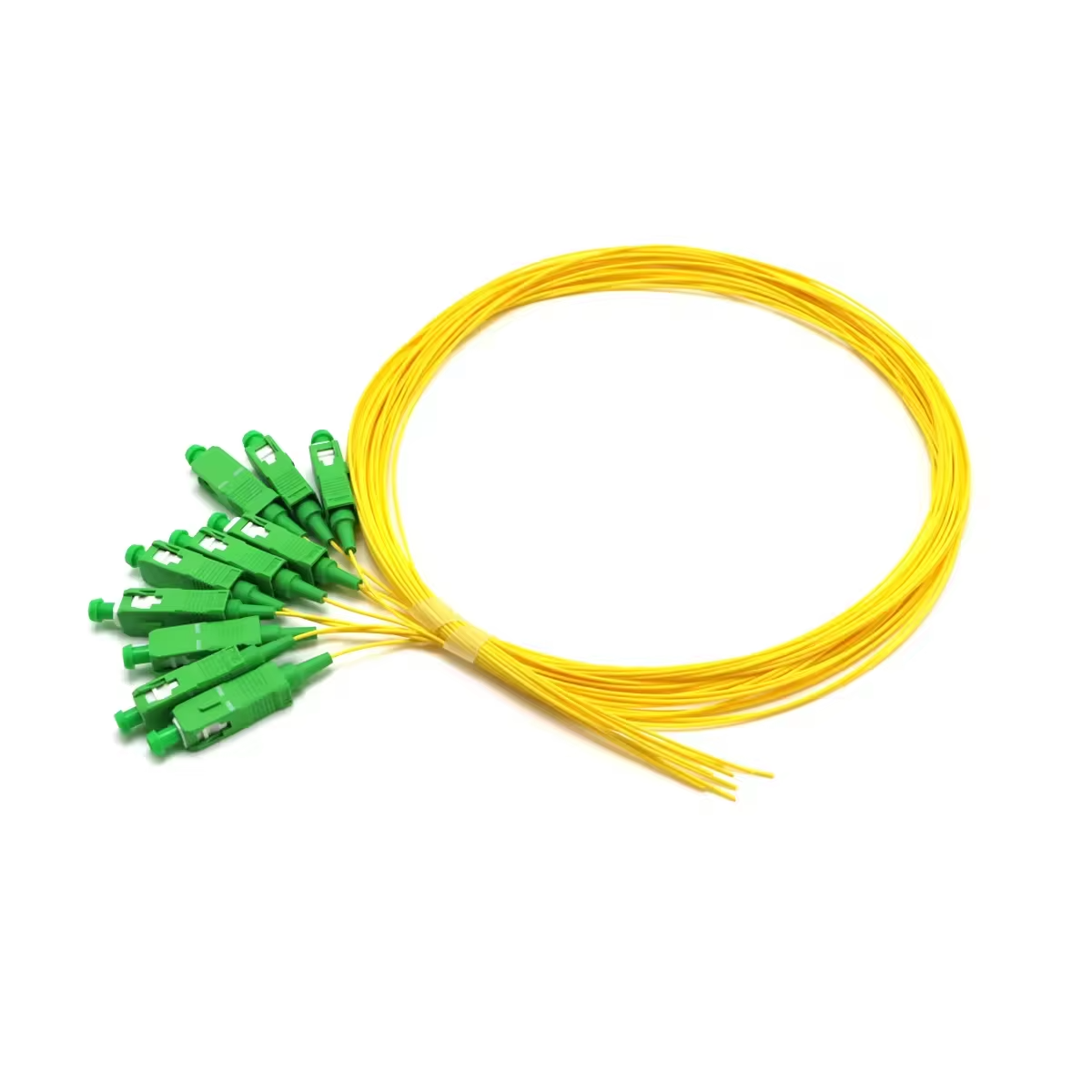 10 Connector SC /APC Single Mode PVC / LSZH Fiber Optic Pigtails