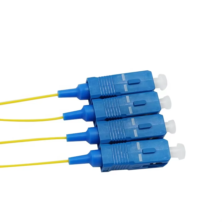 SC UPC Fiber optic pigtail 16 fibers G652D bundle breakout cable