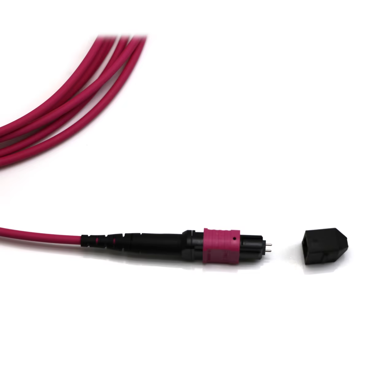 Uniboot MPO to LC 2Core -24 Core Multimode OM4 Magenta Fiber Optic Patch cord