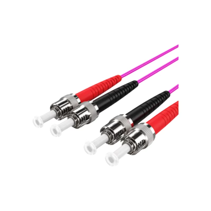 ST Fiber Patch Cord ST UPC to ST UPC Multimode Om4 Indoor Fiber Optic Patch Cord Cable
