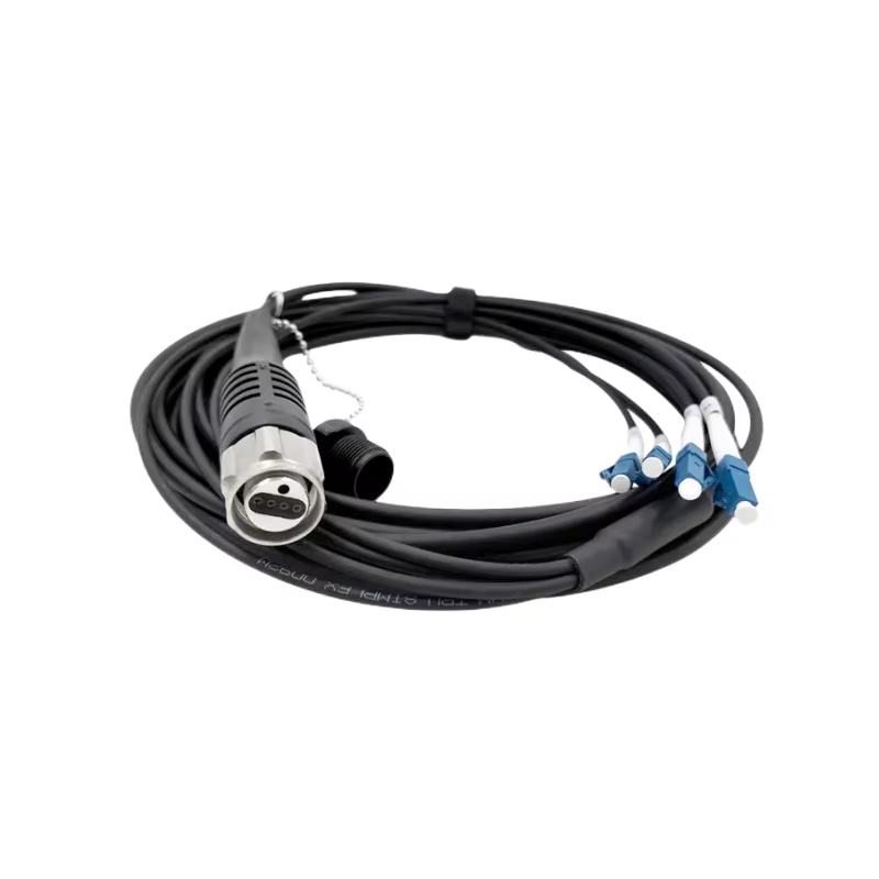 ODC To 4xLC G657A1 5.0mm LSZH Outdoor Armored ODC Fiber Optic Patch Cord Cable