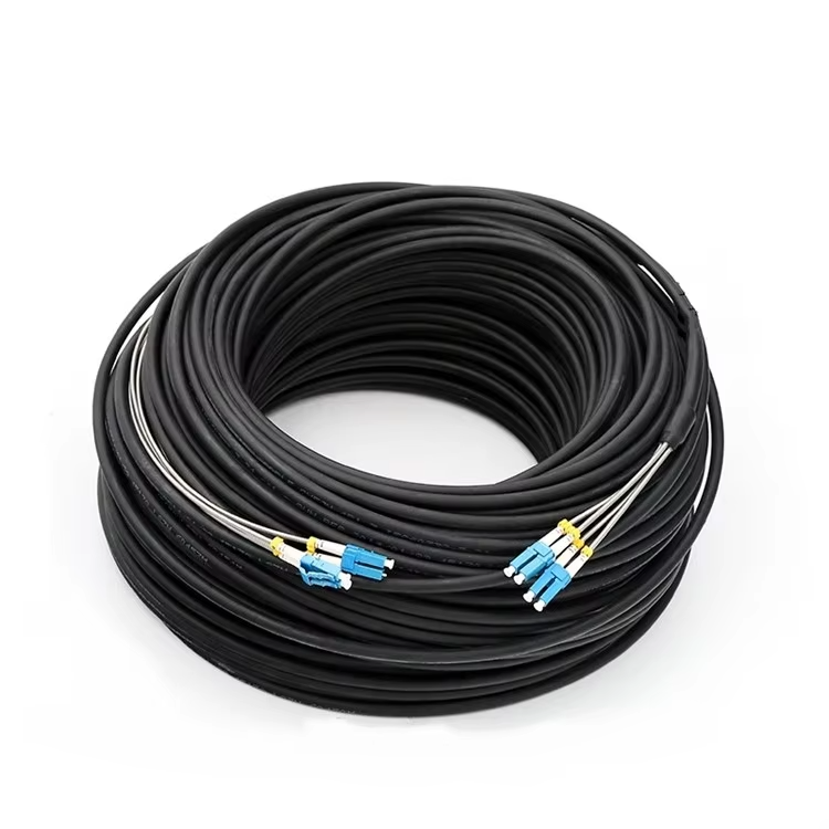 Armoured Outdoor Patch cord 2 Cores LC To LC Singlemode G657A2 550m Fiber Patch Cord