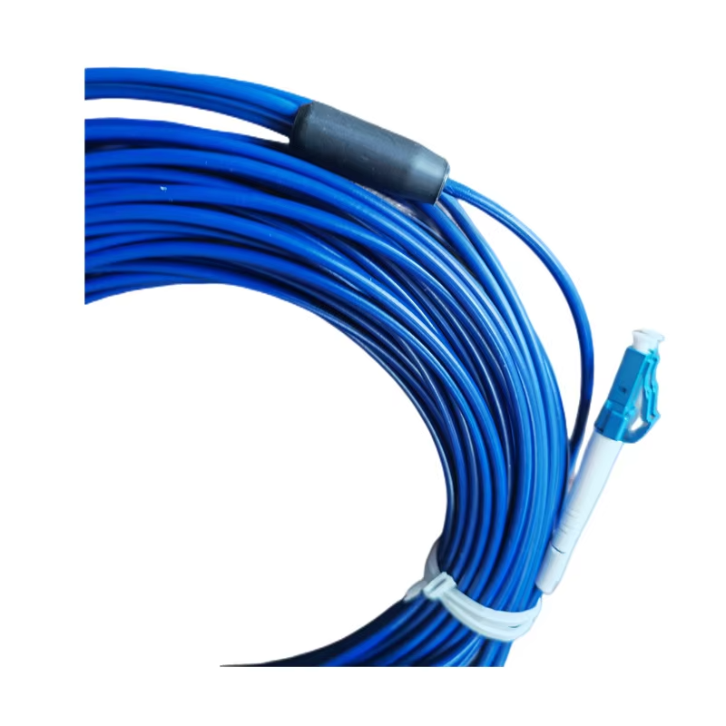 Indoor / Outdoor Armored Anti-Rodent patch cord LC/SC/FC/ST Duplex Single mode Fiber Optic Cable Patch Cord