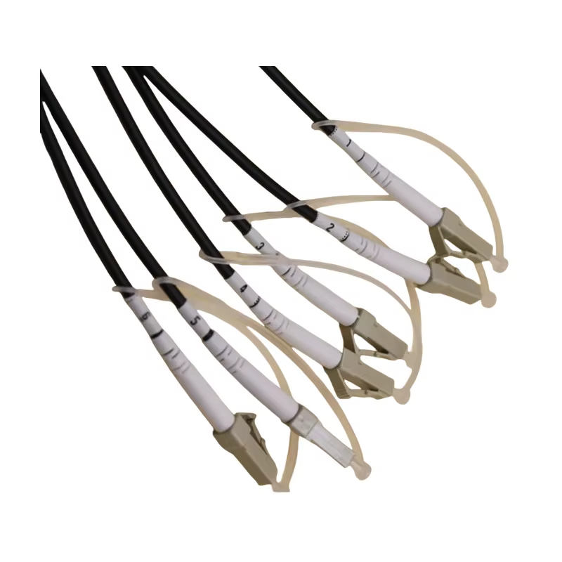 Armored LC to LC patch cord 50m to 1000M 6 Strand Multimode 50/125 10 Gigabit Fiber Optic Patch Cord Cable