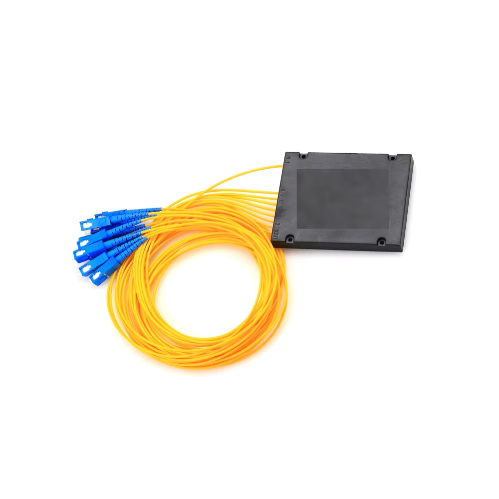 1×2, 1×4, 1×8, 1×16, 1X32, 1X64 SC/APC Connector Optical Fiber PLC Splitter
