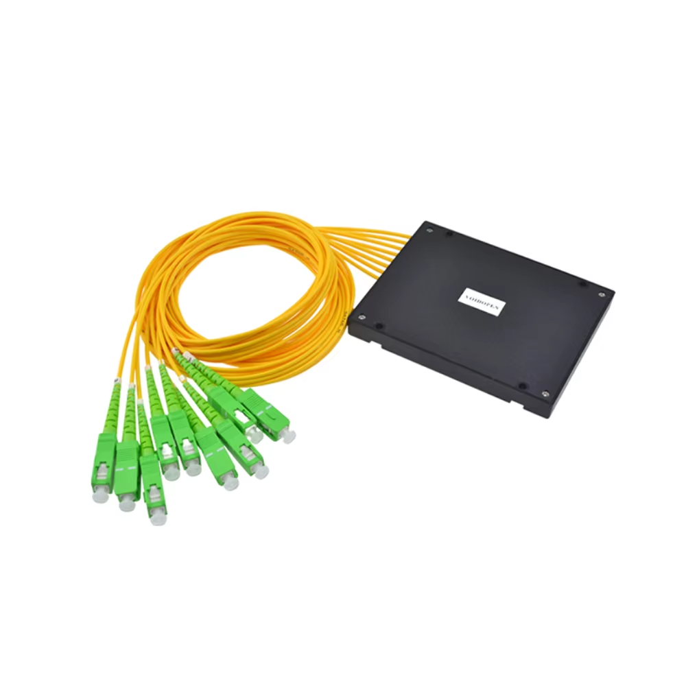 1×2, 1×4, 1×8, 1×16, 1X32, 1X64 SC/APC Connector Optical Fiber PLC Splitter