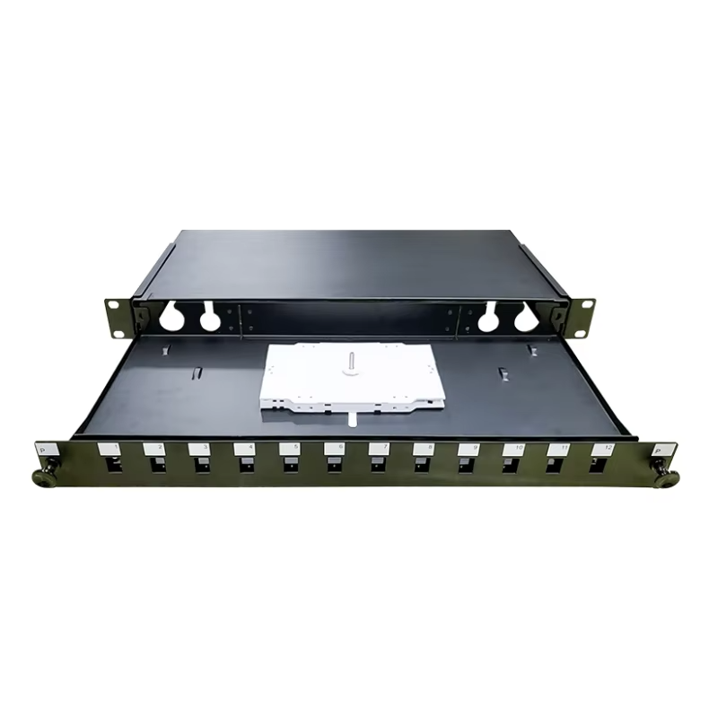 12 ports optical fiber Panel drawer odf 24 core duplex lc 12 core simplex sc connector patch panel metal fiber splice enclosures
