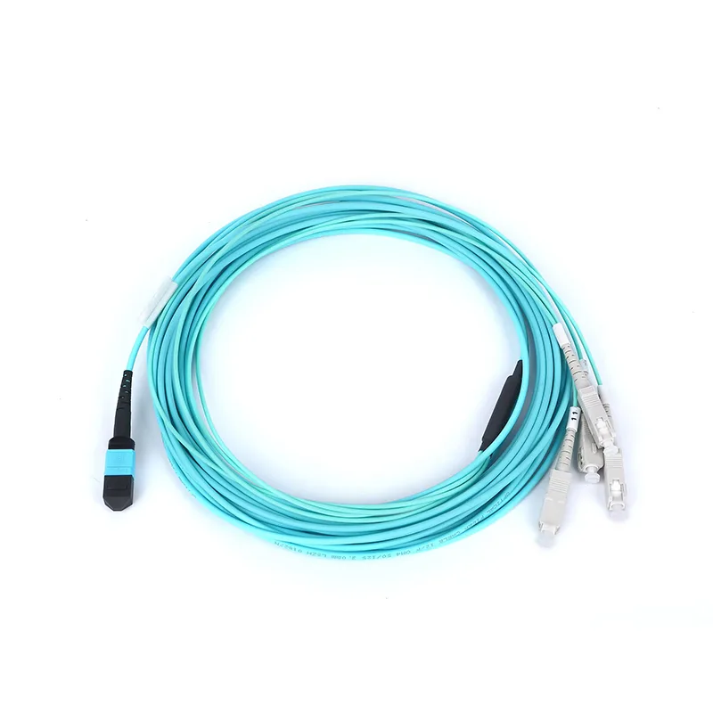 OM4 MPO/UPC to SC/UPC Low Loss Preterminated Jumper mpo fiber patch cord