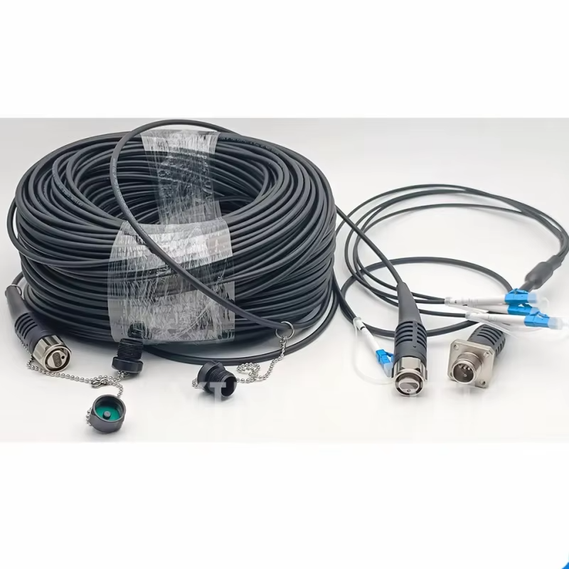 ODC To 4xLC G657A1 5.0mm LSZH Outdoor Armored ODC Fiber Optic Patch Cord Cable