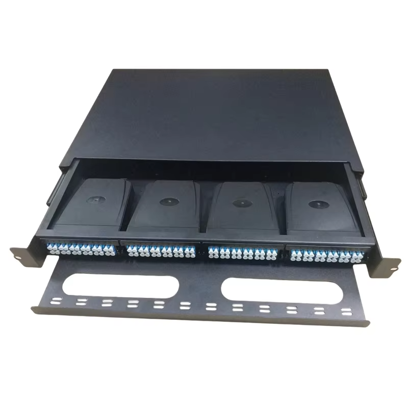 4 FHD Cassettes 1u Rack Mount High Density Slide-out Fibre Patch Panel