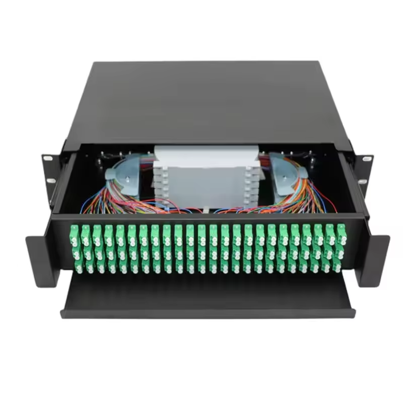 Fiber Optic Patch Panels 96 Cores / 144 Cores Rack Mount Drawing Type Optical Distribution Frame