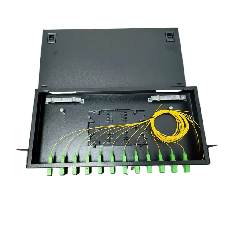 SC APC 12 Ports 1U rack mount fiber optic splice Fixed Type Rack Mount ODF