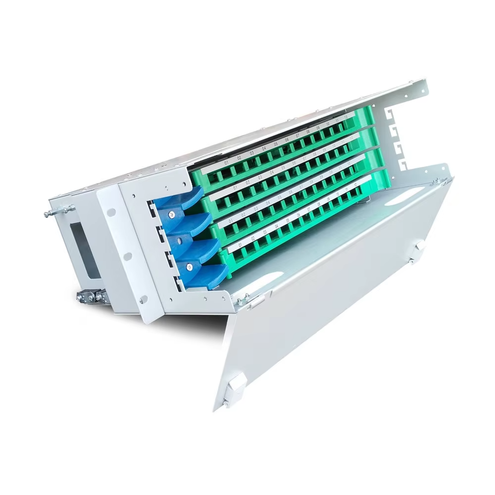 SC/LC/FC or ST 12 core – 288 Cores Rack Mount Fiber Optic Patch Panel Unit Box 19 Inch Optical Distribution Frame ODF