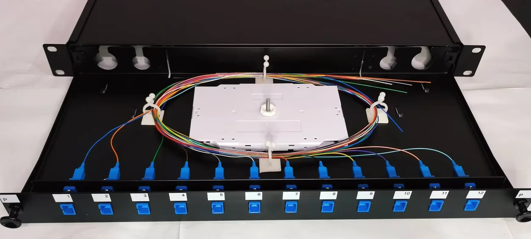 lc 12 core simplex sc connector patch panel metal fiber splice enclosures