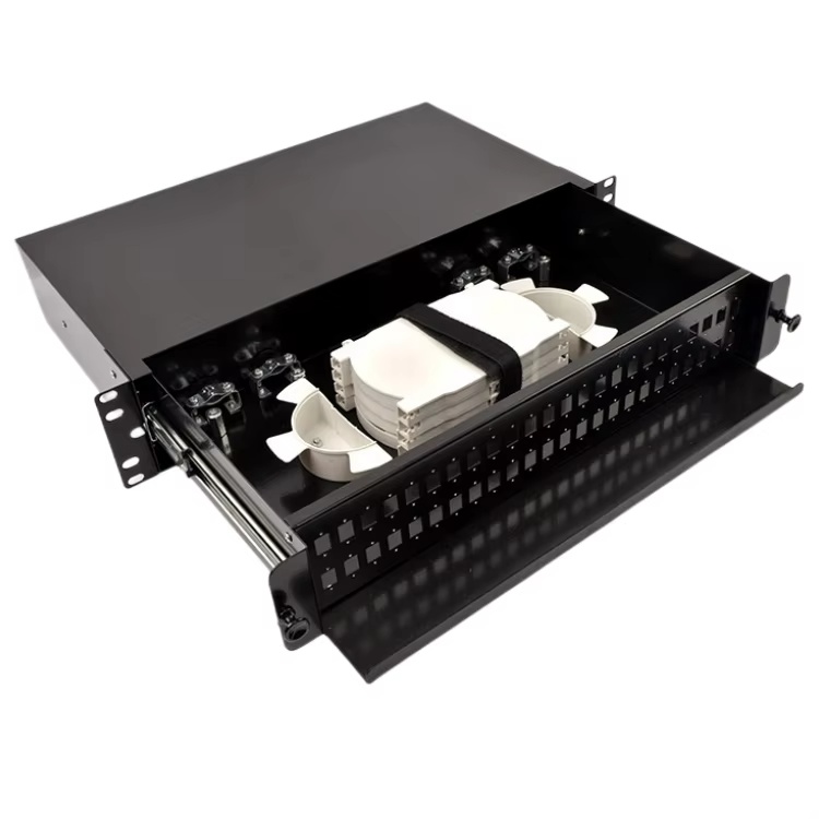48 / 72 Ports 2u SC Simplex Fiber Optical Drawer Patch Panel