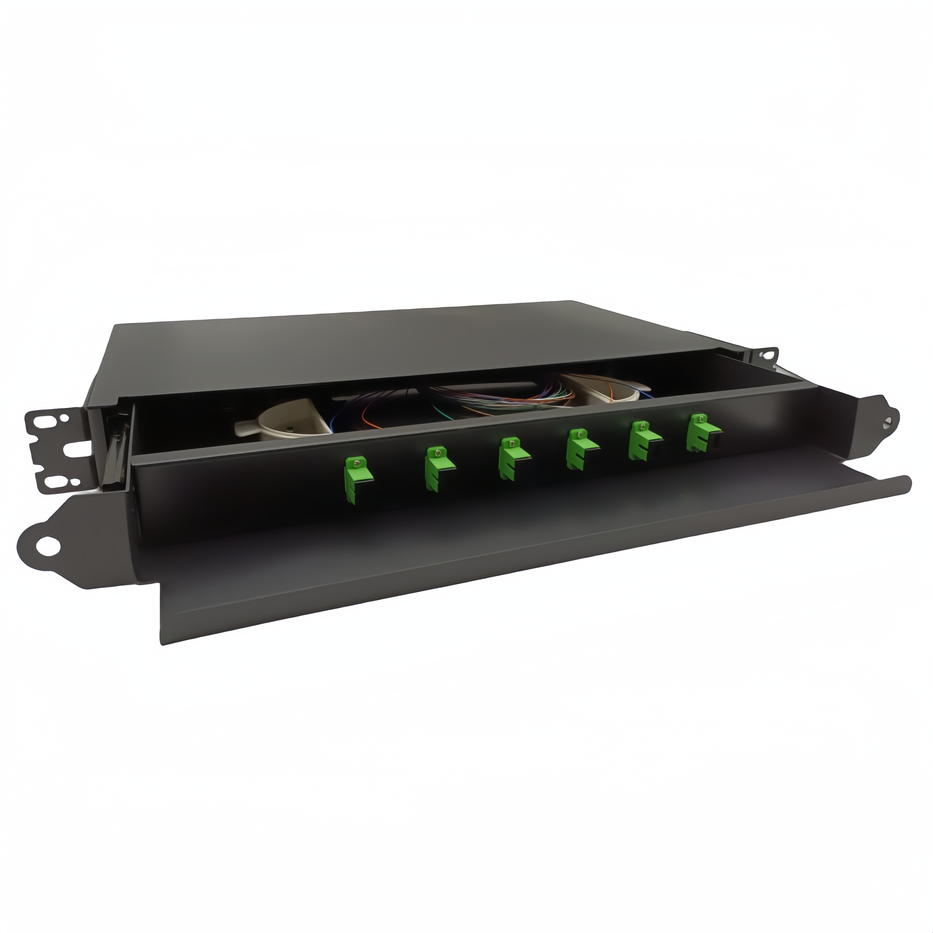 SC LC FC ST 6port Distribution Box 1u 19” Rack mount Sliding ODF Fiber Optic Patch Panel