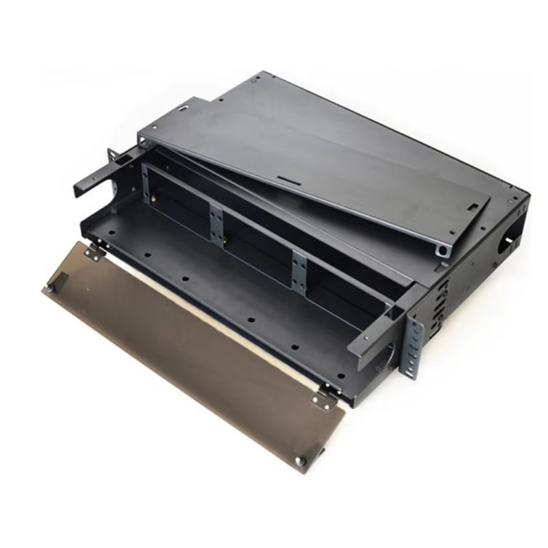 Rack Mount Fiber Enclosure 1U 2U 3U 4U Fully LGX Compatible Slide-out Tray