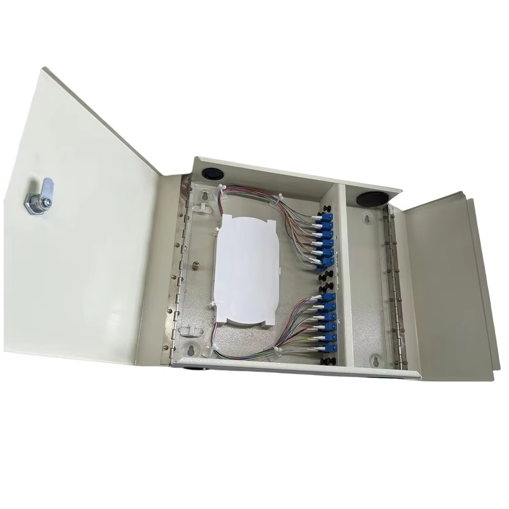 24 Couplers SC Simplex Indoor Wall Mounted Fiber Optic Distribution Box