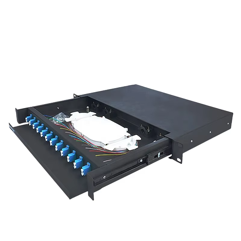 1U 19″ Odf 12 Port Fc Apc Fibre Optique ODF