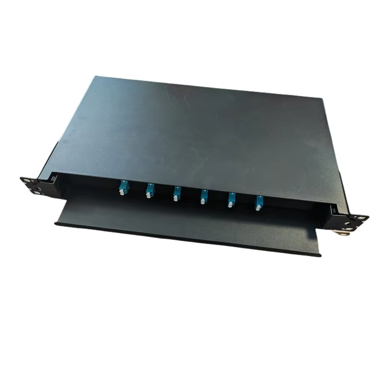 SC LC FC ST 6port Distribution Box 1u 19” Rack mount Sliding ODF Fiber Optic Patch Panel