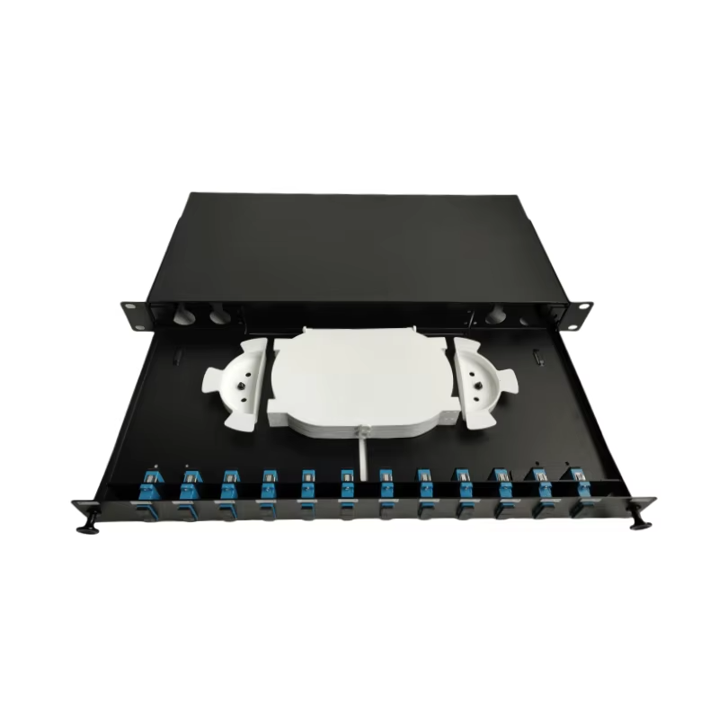 lc 12 core simplex sc connector patch panel metal fiber splice enclosures