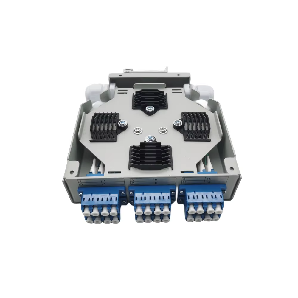 Din Rail Liu 6 Port LC Quad Patch Panel Fiber Optic Terminal Box